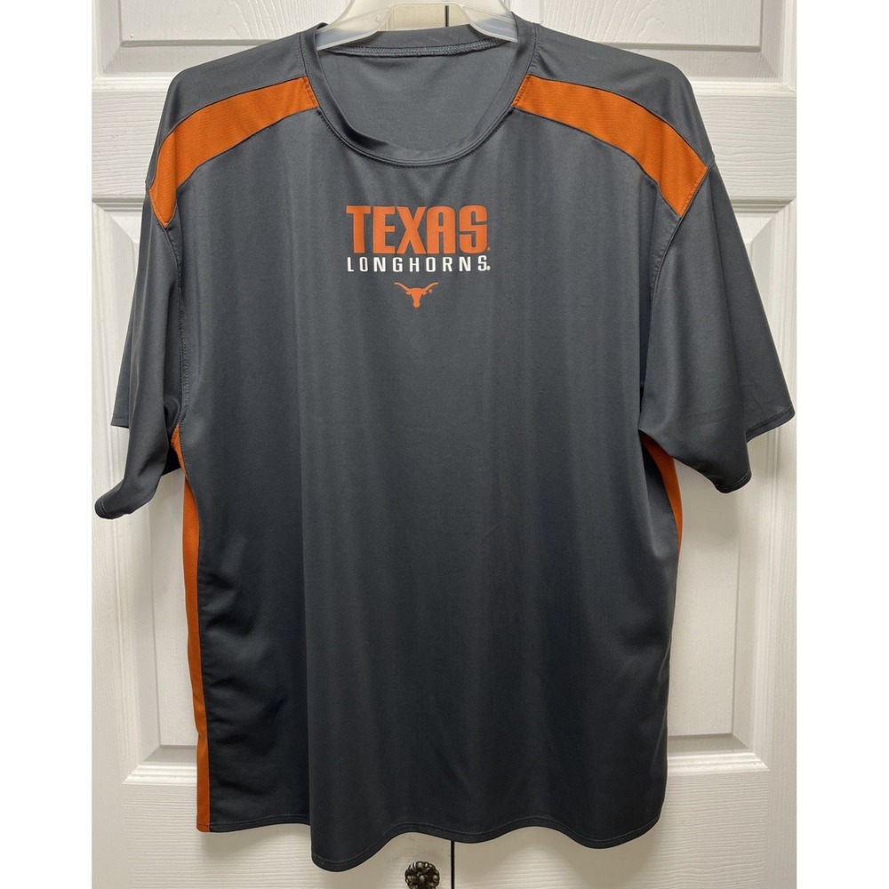 NCAA Texas Longhorns College University School Fan gray polyester T Shirt XL